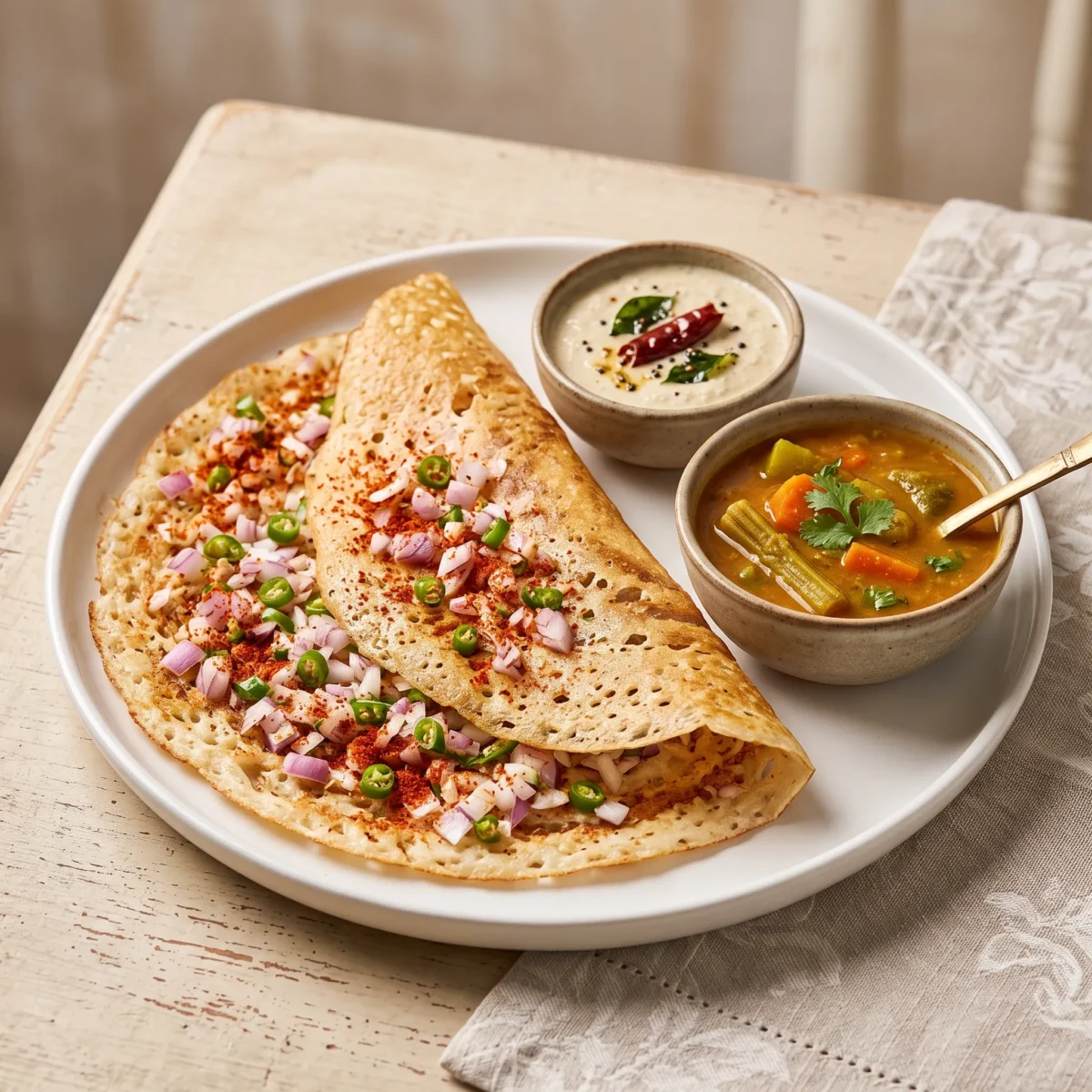 Onion Chili Dosa