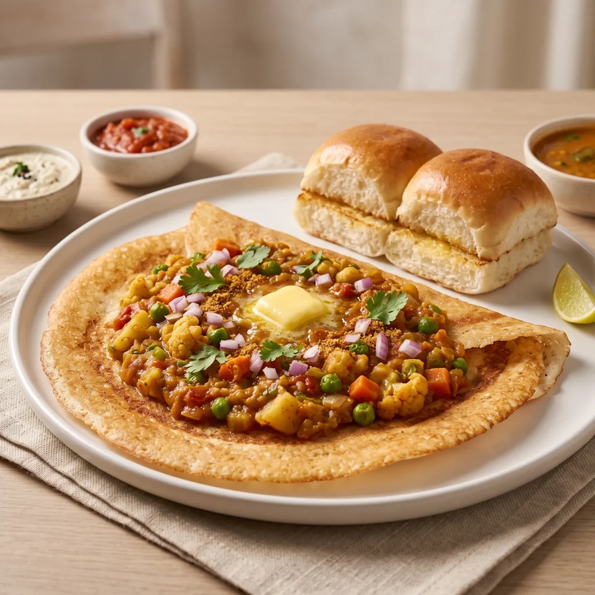 Pao Bhaji Dosa