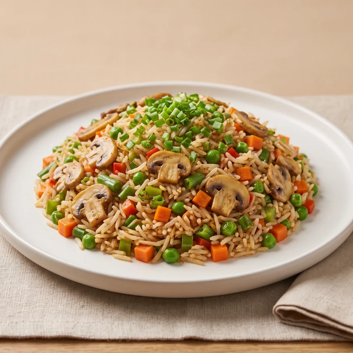 Veg. Fried Rice with Mushroom